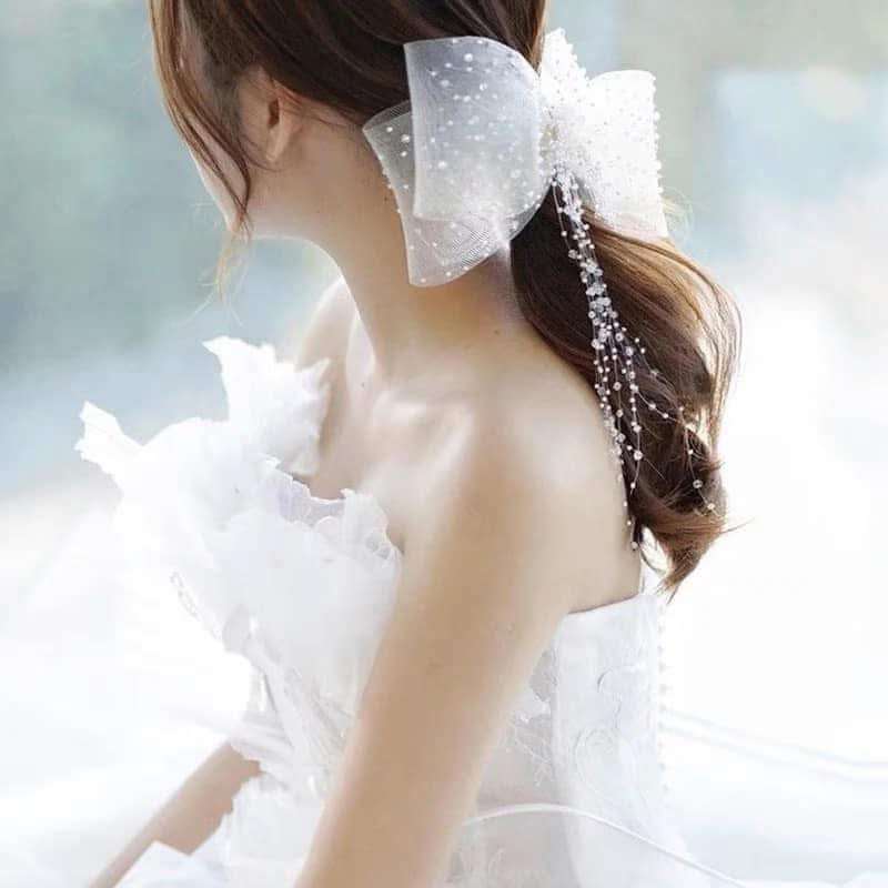 🎀🎀🎀Kẹp nơ cài tóc cô dâu
