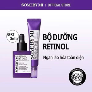 Bộ Tinh chất dưỡng + Kem dưỡng mắt SOME BY MI Retinol 0.1% 30ml Tím Chống Lão Hóa, Cải Thiện Nếp Nhăn, Sáng Da