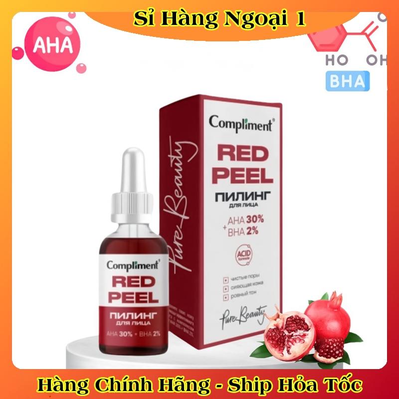Serum Red Peel Compliment AHA 30% + BHA 2% cải thiện làn da, se khít chân lông 27ml