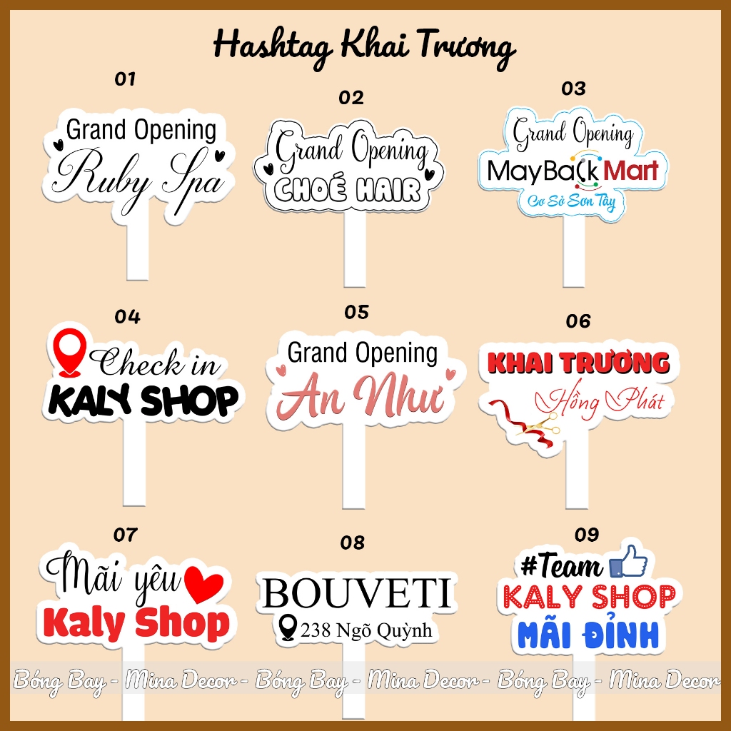 Hashtag Khai Trương Cửa Hàng - Chụp Ảnh Check-in | Shopee Việt Nam