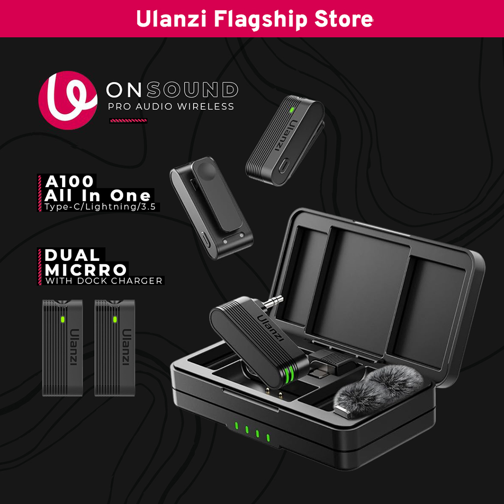 Ulanzi A100 - Micro cài áo thu âm cho điện thoại máy ảnh Plug and Play ...