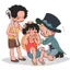 Mô hình standee ONE PIECE ver BABY in hình Đảo hải tặc anime chibi mica trong acrylic quà tặng dễ thương
