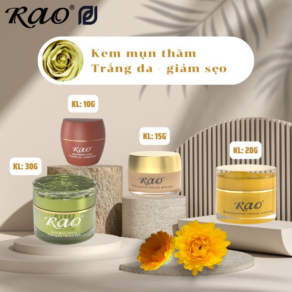KEM MỤN THÂM GIẢM SẸO RAO VÀNG NGỪA MỤN MỜ THÂM 10G 15G 20G 30G