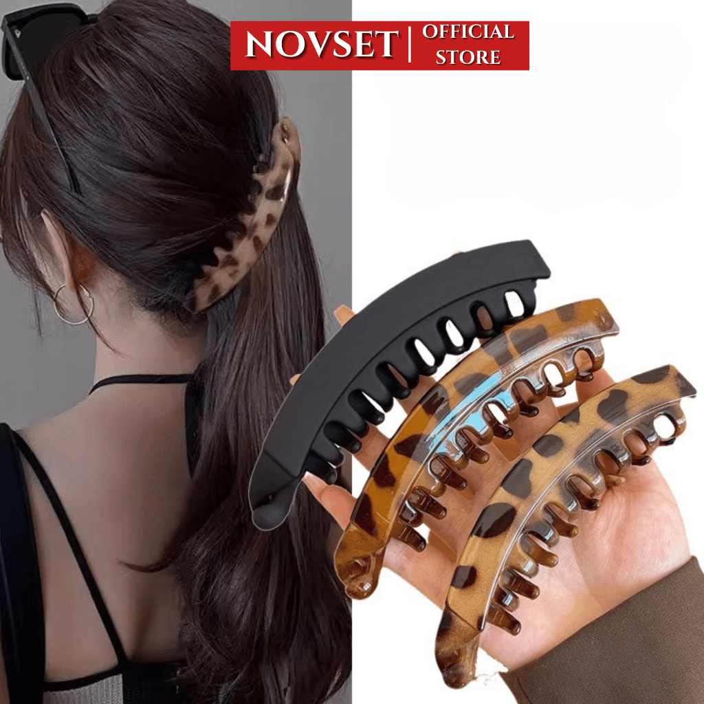 Kẹp tóc  Chuối NOVSET Kẹp Tóc banana đuôi ngựa phong cách hàn quốc[ V202 ][T1-KHO2]