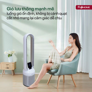 Quạt không cánh FUJIHOME BF308DC màng lọc Ion bạc - Bảo hành 24 tháng