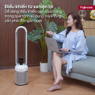 Quạt không cánh FUJIHOME BF308DC màng lọc Ion bạc - Bảo hành 24 tháng