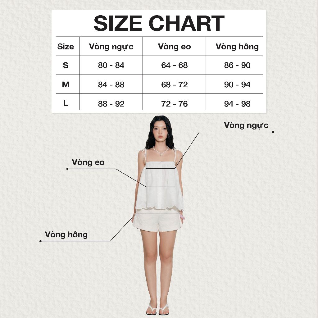 Ảnh DOTTIE - Áo hai dây vải eyelet - Trắng - T1081 2
