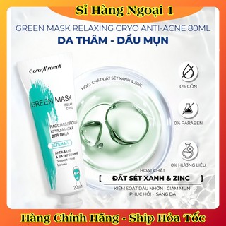 Mặt nạ đất sét Compliment detox da, làm sáng, kiềm dầu, se khít lỗ chân lông 80ml của Nga