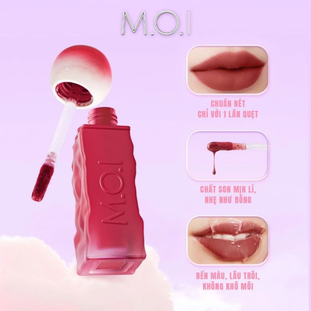 Ảnh Son Kem M.O.I COSMETICS Matte Lasting Lip Tint Lollipops siêu lì 4g 4