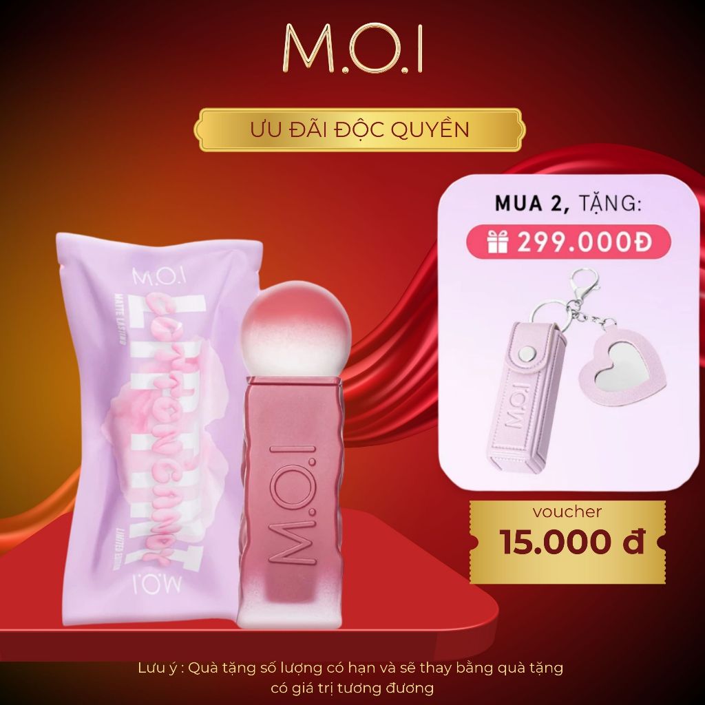 Ảnh Son Kem M.O.I COSMETICS Matte Lasting Lip Tint Lollipops siêu lì 4g 1