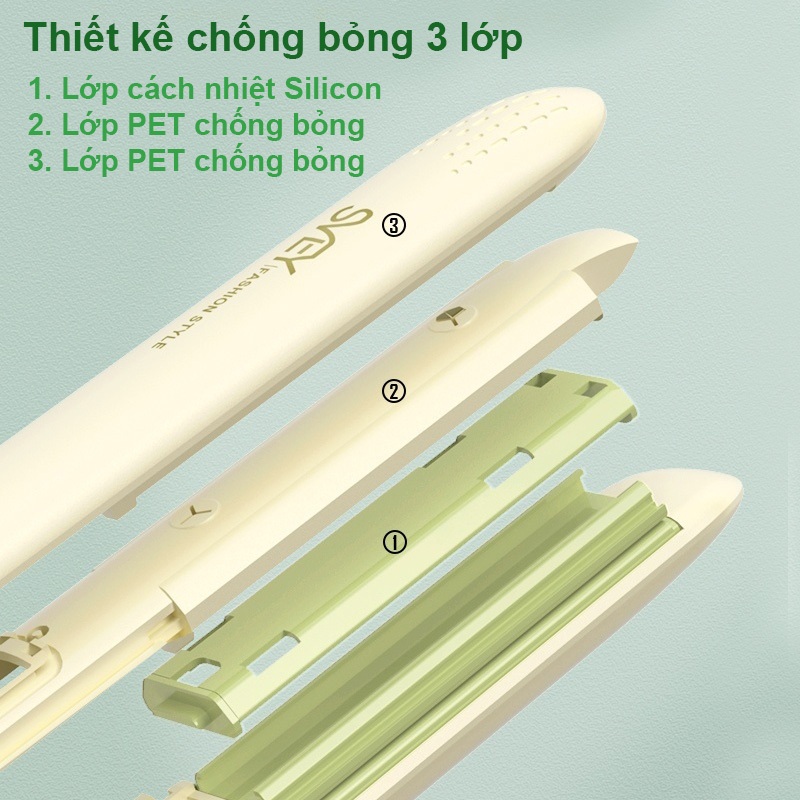 Máy duỗi tóc ép tóc uốn tóc NEVAKI SVEY bổ sung Ion âm, dưỡng tóc mềm mượt, màn hình LED điều chỉnh nhiệt độ tiện lợi