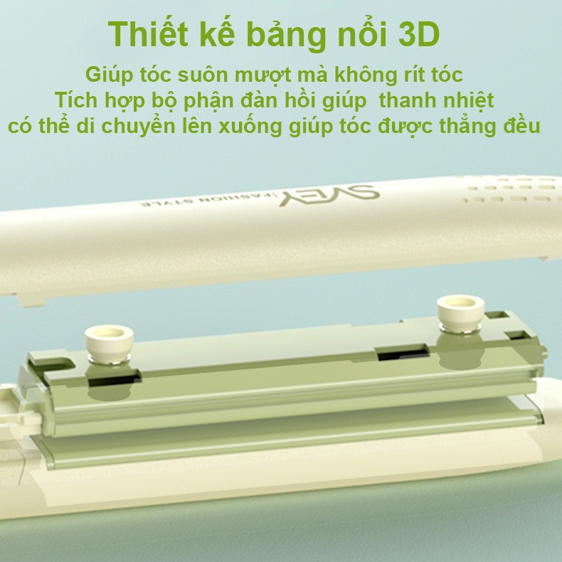 Máy duỗi tóc ép tóc uốn tóc NEVAKI SVEY bổ sung Ion âm, dưỡng tóc mềm mượt, màn hình LED điều chỉnh nhiệt độ tiện lợi