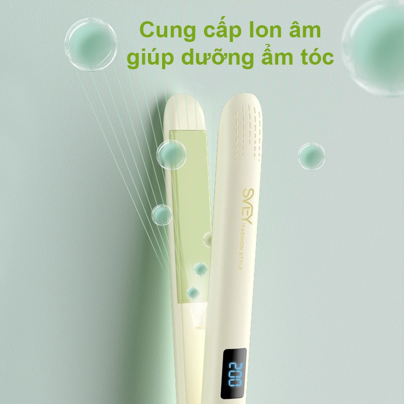 Máy duỗi tóc ép tóc uốn tóc NEVAKI SVEY bổ sung Ion âm, dưỡng tóc mềm mượt, màn hình LED điều chỉnh nhiệt độ tiện lợi