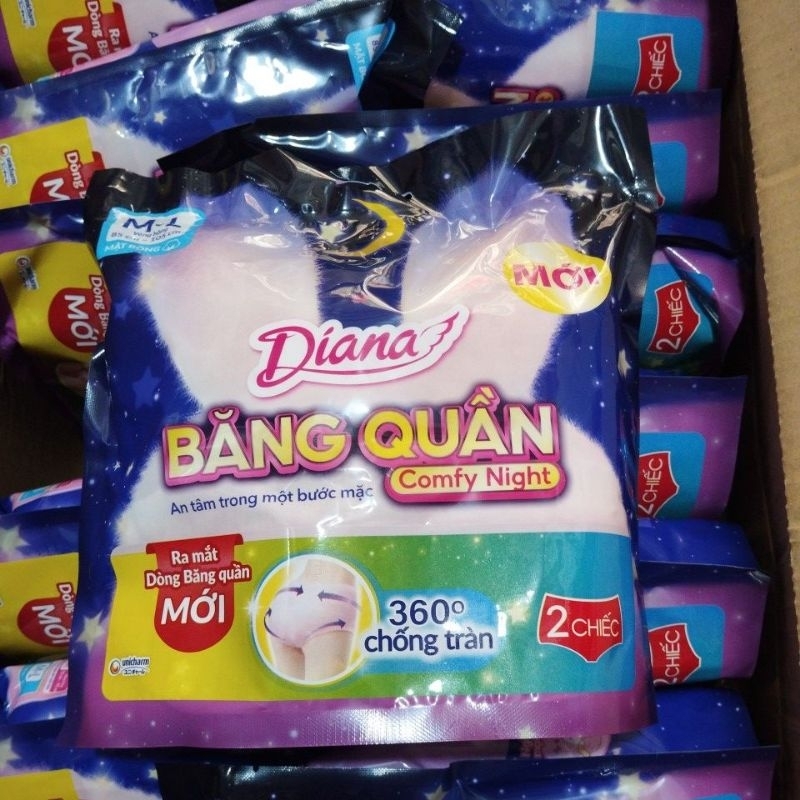 Băng vệ sinh quần Diana Comfy Night size SM/ML (2 miếng/5 miếng)