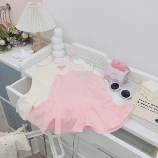 Quần áo trẻ em, Váy 2 dây hè bé gái chất thun mềm co giãn 2 màu cho bé 9-26kg V662 | Tiểu Yến KID