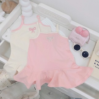 Quần áo trẻ em, Váy 2 dây hè bé gái chất thun mềm co giãn 2 màu cho bé 9-26kg V662 | Tiểu Yến KID