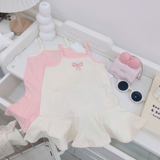 Quần áo trẻ em, Váy 2 dây hè bé gái chất thun mềm co giãn 2 màu cho bé 9-26kg V662 | Tiểu Yến KID