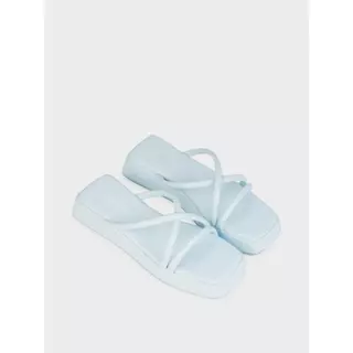 Dép nữ đế bánh mì 3cm quay dây đan chéo Maggie Slippers SABLANCA DX0073