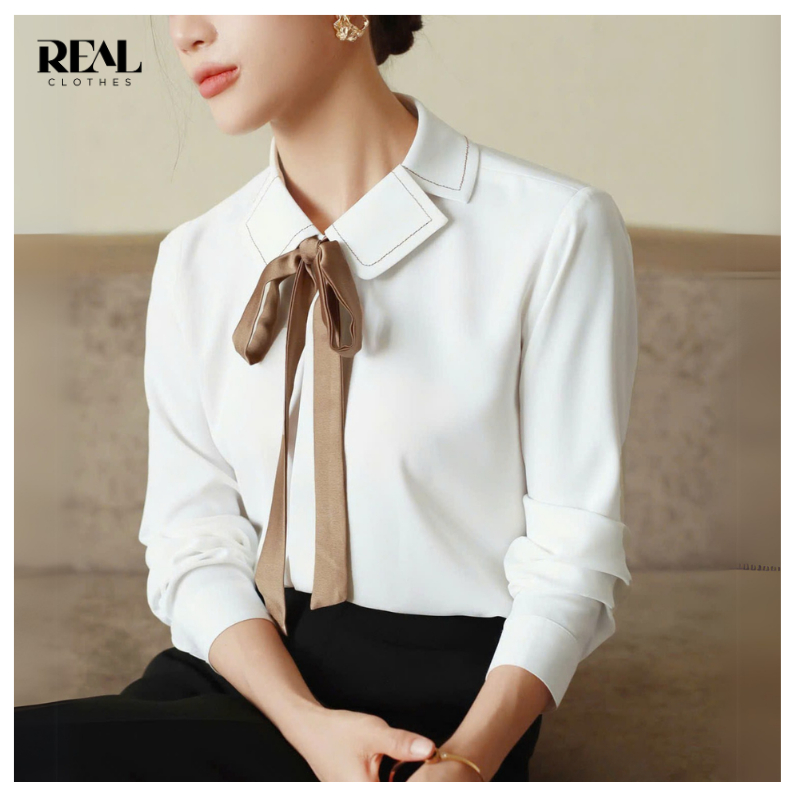 Sơ mi kiểu Hàn Quốc dáng suông REAL CLOTHES (tổng hợp màu), mềm mát, ít nhăn