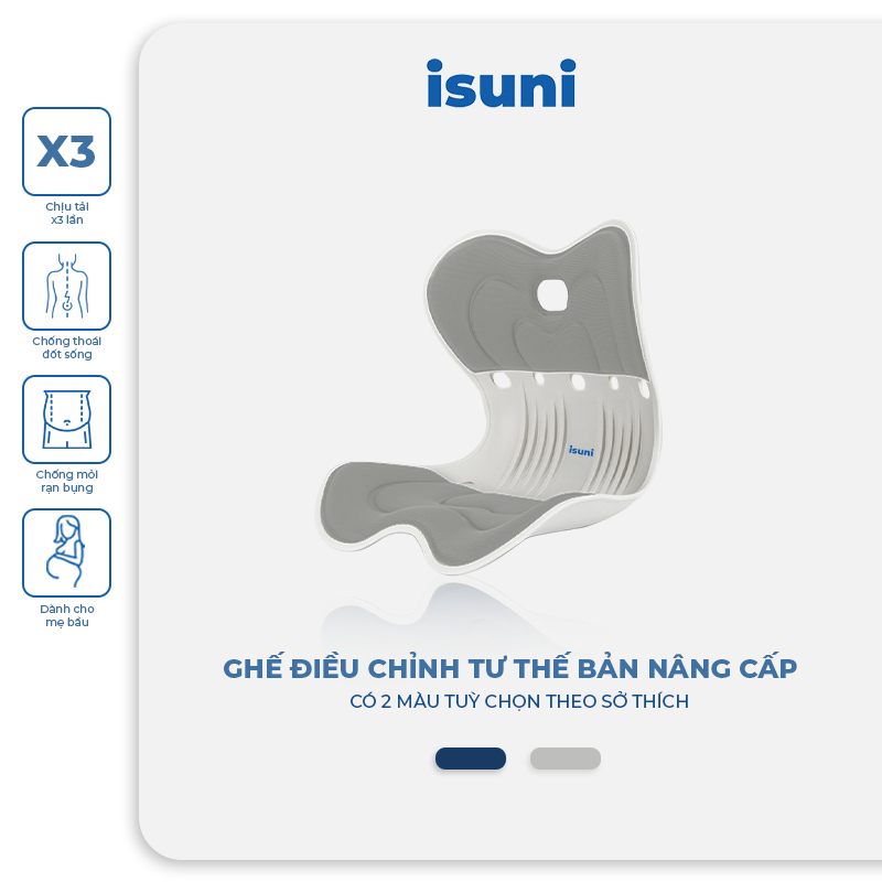 [BẢN NÂNG CẤP] Ghế Công Thái Học Điều Chỉnh Tư Thế Ngồi Chống Gù Lưng Hỗ Trợ Cột Sống Vai Cho Nam Nữ