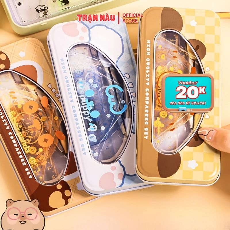 Bộ Compa Thước Kẻ Eke 7 Món Có Hộp Đựng Cao Cấp, Tiện Lợi, Mẫu Hot Trạm ...