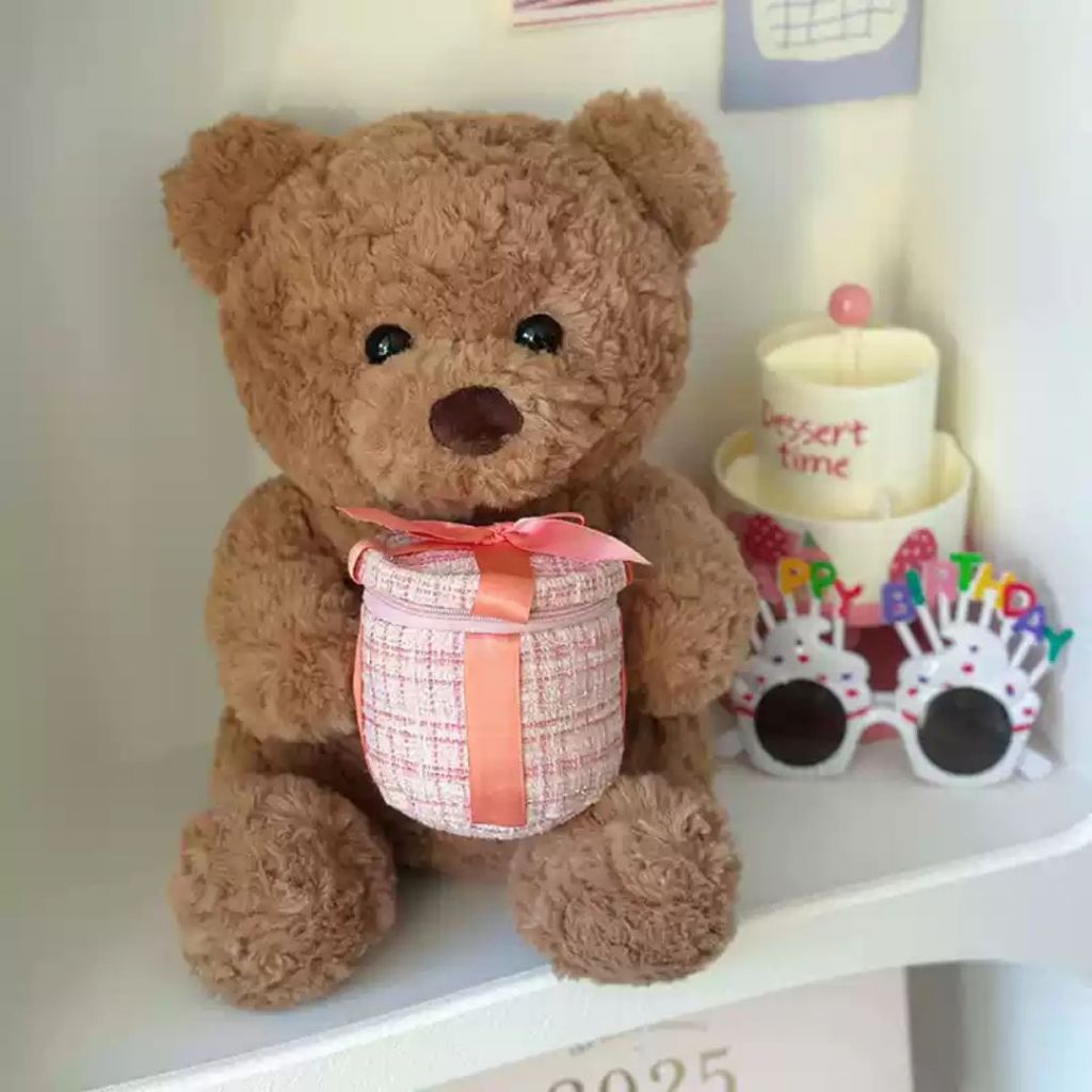 Gấu bông teddy ôm bó hoa dễ thương làm quà tặng sinh nhật, ngày lễ valentine cho bạn gái, người yêu