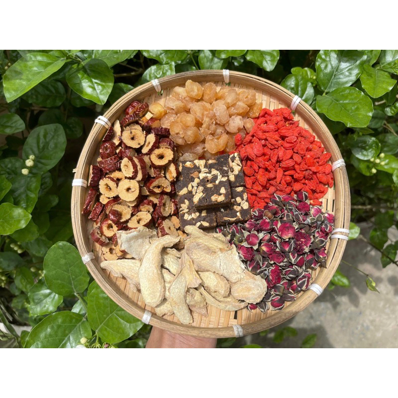 Ảnh Trà gừng đường nâu thảo mộc Camifarm (1/2 viên đường nâu, nụ hồng, táo đỏ, gừng, kỳ tử, long nhãn) hỗ trợ giảm bụng kinh 3