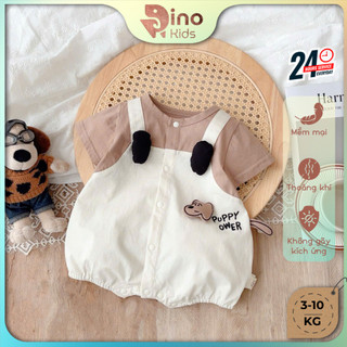 Body chip hình cún dễ thương cho bé 3-10kg. Body suit liền thân mùa hè cho bé. Dino Kids