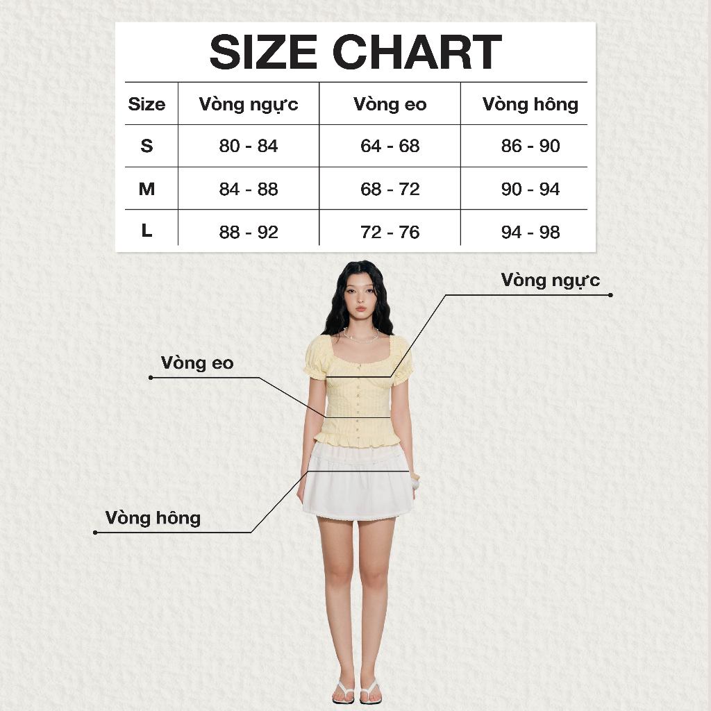 Ảnh DOTTIE - Áo diễu ly tay phồng - Vàng - T1076 2