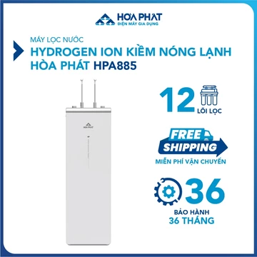 Máy lọc nước Hòa Phát Hydrogen ion kiềm RO nóng lạnh HyperS HPA885 - 12 lõi lọc - Bảo hành 36 tháng