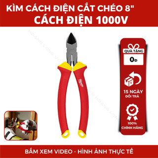 Kim Điện, Kìm Cắt Chéo Cách Điện 1000V 8" MILWAUKEE 48-22-2208 - An Toàn Khi Sử Dụng - Chính Hãng