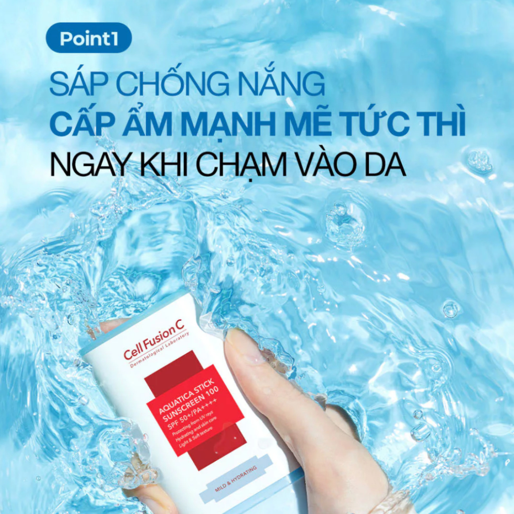 Ảnh Sáp Chống Nắng Cấp Ẩm & Dịu Da Cell Fusion C Aquatica Stick Sunscreen 100 SPF 50+/PA++++ 3