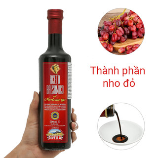 Dấm Balsamico Divella 500ml – Hương Vị Ý Tinh Tế Cho Mọi Món Ăn