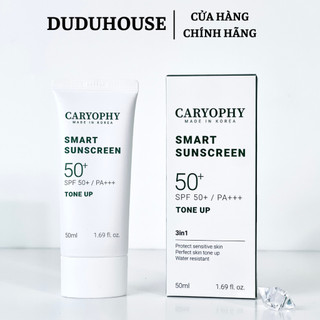 Kem Chống Nắng Caryophy Smart Sunscreen Tone Up Nâng Tông Trắng Hồng Dịu Nhẹ Làn Da 50ml Duduhouse