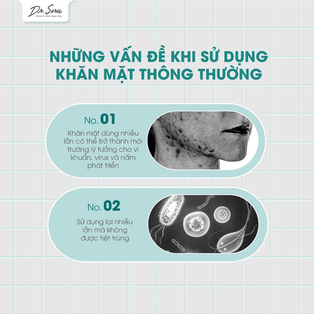 Khăn nén cotton tiệt trùng UV mềm mịn an toàn với mọi làn da DR.SERA COMPRESSED TOWEL