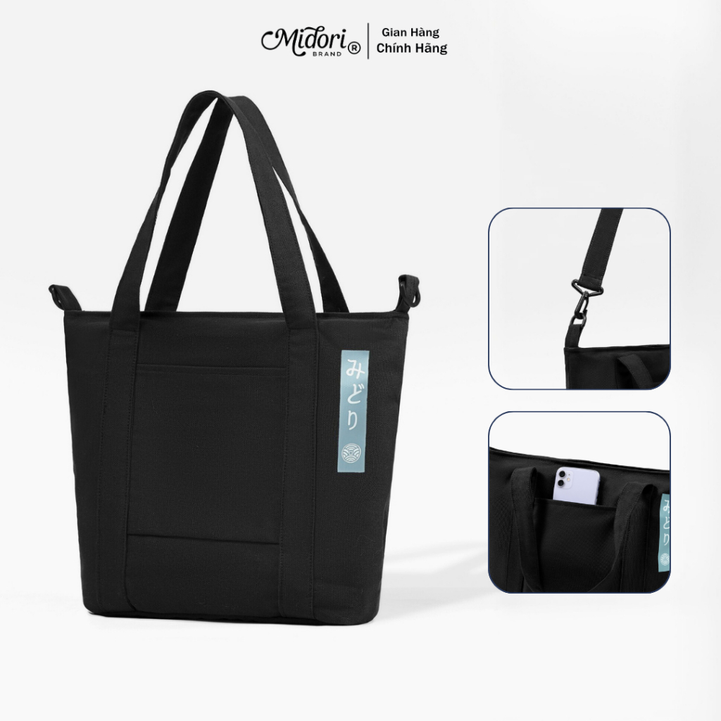 Túi Tote Nam Nữ Canvas 2IN1 Đeo Chéo Đa Năng Thời Trang Unisex Chính Hãng | Local Brand M STUDIO