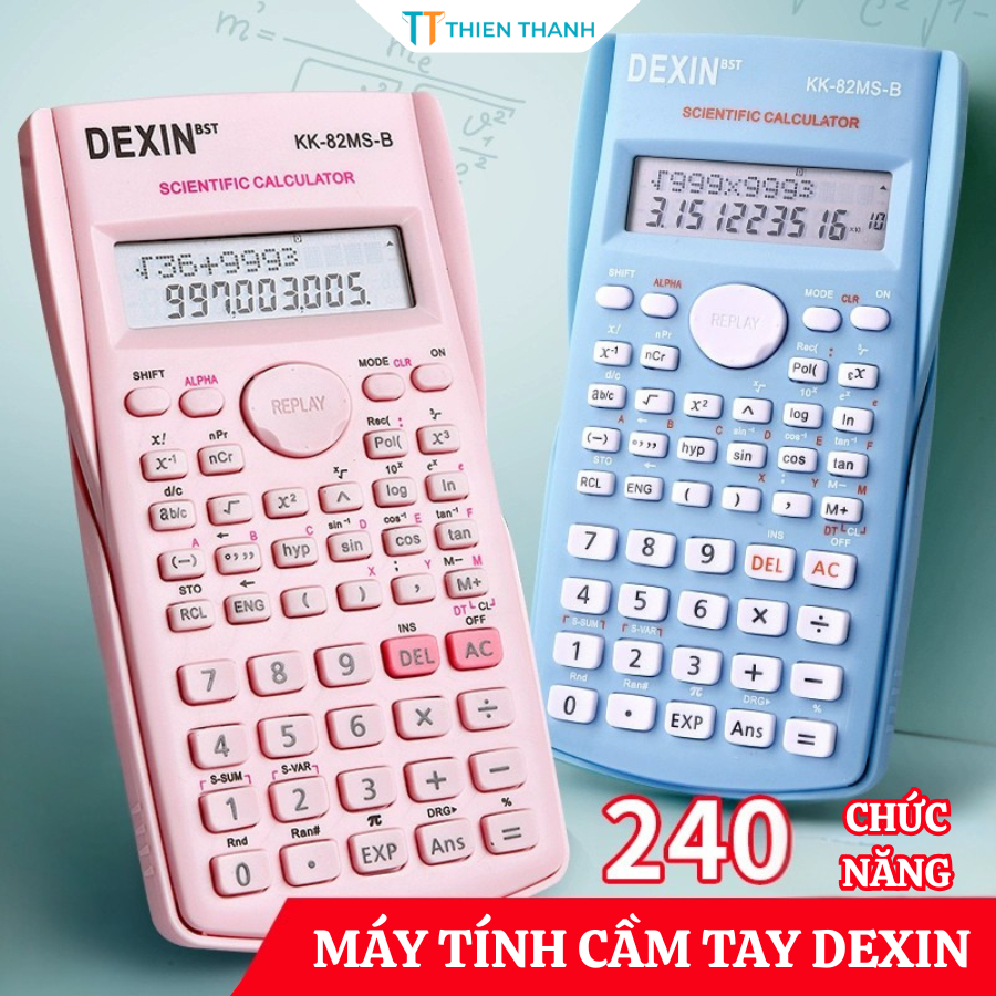 Máy tính cầm tay Dexin 240 chức năng, tính toán chính xác, nhỏ gọn tiện lợi cho học sinh dễ sử dụng