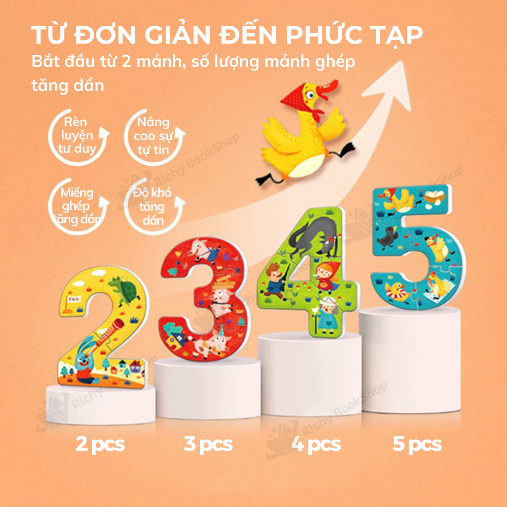 Đồ Chơi Xếp Hình Cho Bé Mideer My First Puzzle, Đồ Chơi xếp hình đầu đời cho bé từ 1+ tuổi