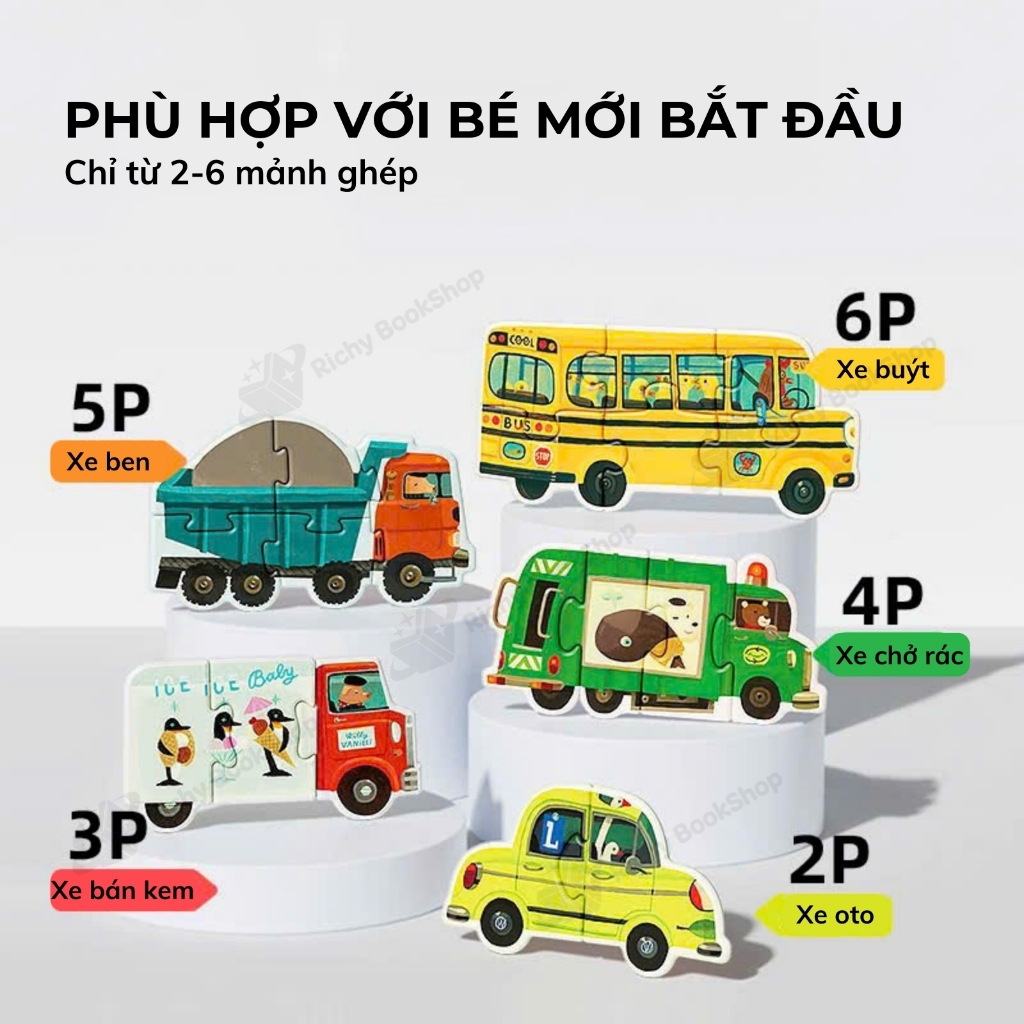 Đồ Chơi Xếp Hình Cho Bé Mideer My First Puzzle, Đồ Chơi xếp hình đầu đời cho bé từ 1+ tuổi