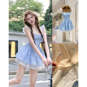 🐚⋆❀ ĐẦM TIỂU THƯ : ĐẦM 2 DÂY CHẤM BI PHỐI REN XÔ SP021804🔥𝐇𝐨𝐚̉ 𝐓𝐨̂́𝐜🔥 𝐌𝐄𝐎𝐈𝐍𝐃𝐀𝐇𝐎𝐔𝐒𝐄