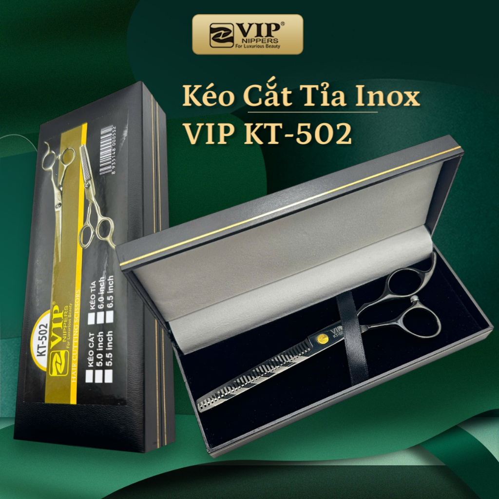 Kéo Cắt Tóc- Kéo Tỉa Inox Cao Cấp VIP, KT-502