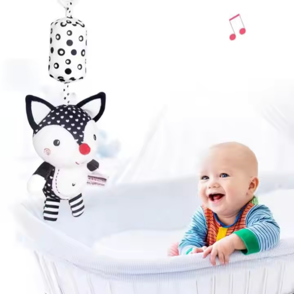 Ảnh Lục Lạc Treo Nôi Cho Bé - Thú Nhồi Bông Treo Xe Đẩy Em Bé Có Chuông Size To 1