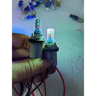 Bóng đèn led T10 giao thông, bóng đờ mi led nháy 7 màu cực đẹp. Điện 12v và 24v (giá 1 chiếc)