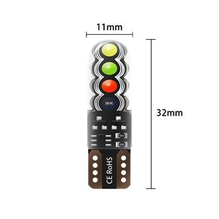 Bóng đèn led T10 giao thông, bóng đờ mi led nháy 7 màu cực đẹp. Điện 12v và 24v (giá 1 chiếc)