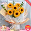 Set Nguyên Liệu Làm Hoa Hướng Dương Bằng Kẽm Nhung Loại 1 Siêu Đẹp- YÊN STORE