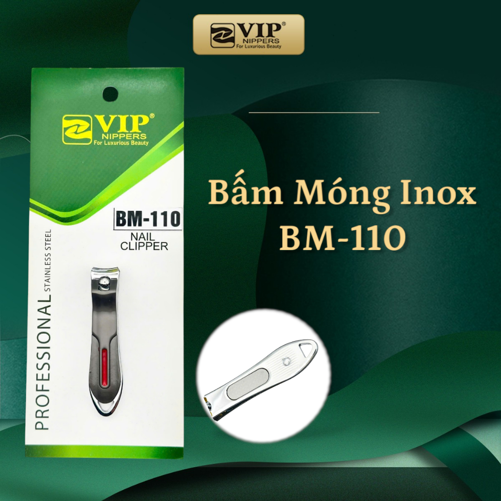 Bấm Móng Inox VIP, BM-110(Nhỏ), BM-115(Lớn) Đa Năng (Có Dũa Móng)