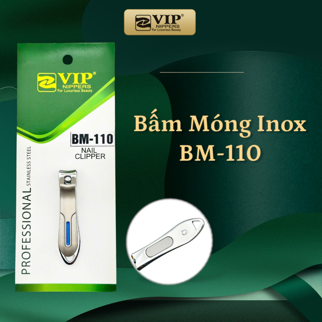 Bấm Móng Inox VIP, BM-110(Nhỏ), BM-115(Lớn) Đa Năng (Có Dũa Móng)