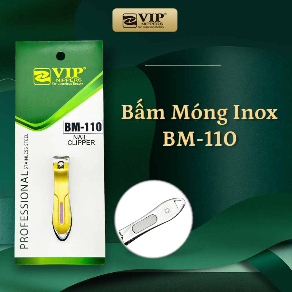 Bấm Móng Inox VIP, BM-110(Nhỏ), BM-115(Lớn) Đa Năng (Có Dũa Móng)