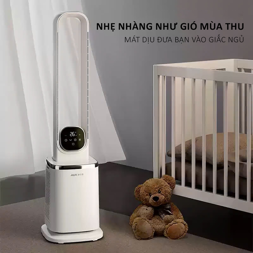 Quạt điều hoà đối lưu không khí không cánh,Quạt làm mát 12 cấp độ gió và lọc không khí bảo vệ sức khỏe
