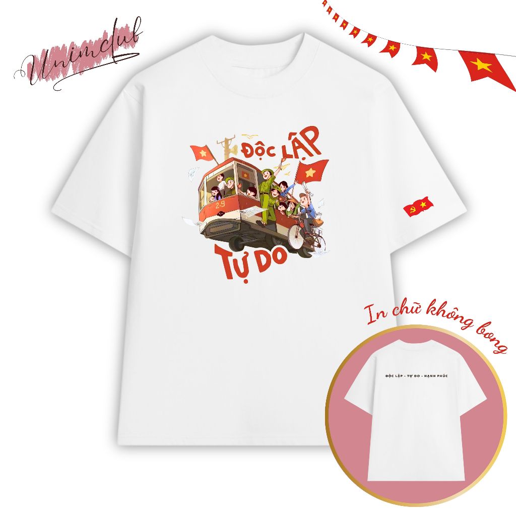 [IN 6D HỎA TỐC] Áo Cờ Đỏ Sao Vàng In Hình Độc Lập Tự Do Unisex Hot Trend Áo 30/4 Cờ Việt Nam Vải Cotton Việt Premium